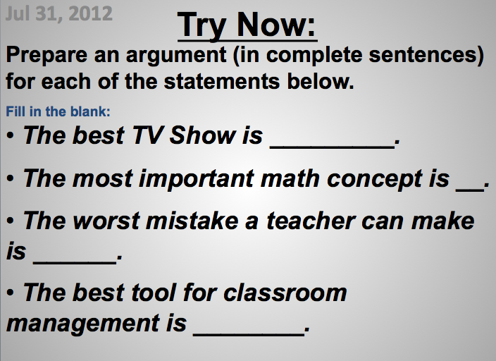 Debate DoNow